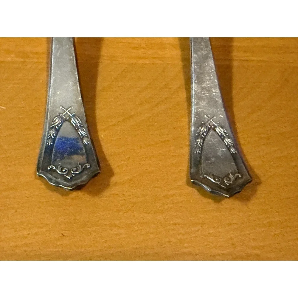 International Silver Jewell 1916 Silver plate Cream Soup Spoons Set 4 Vtg